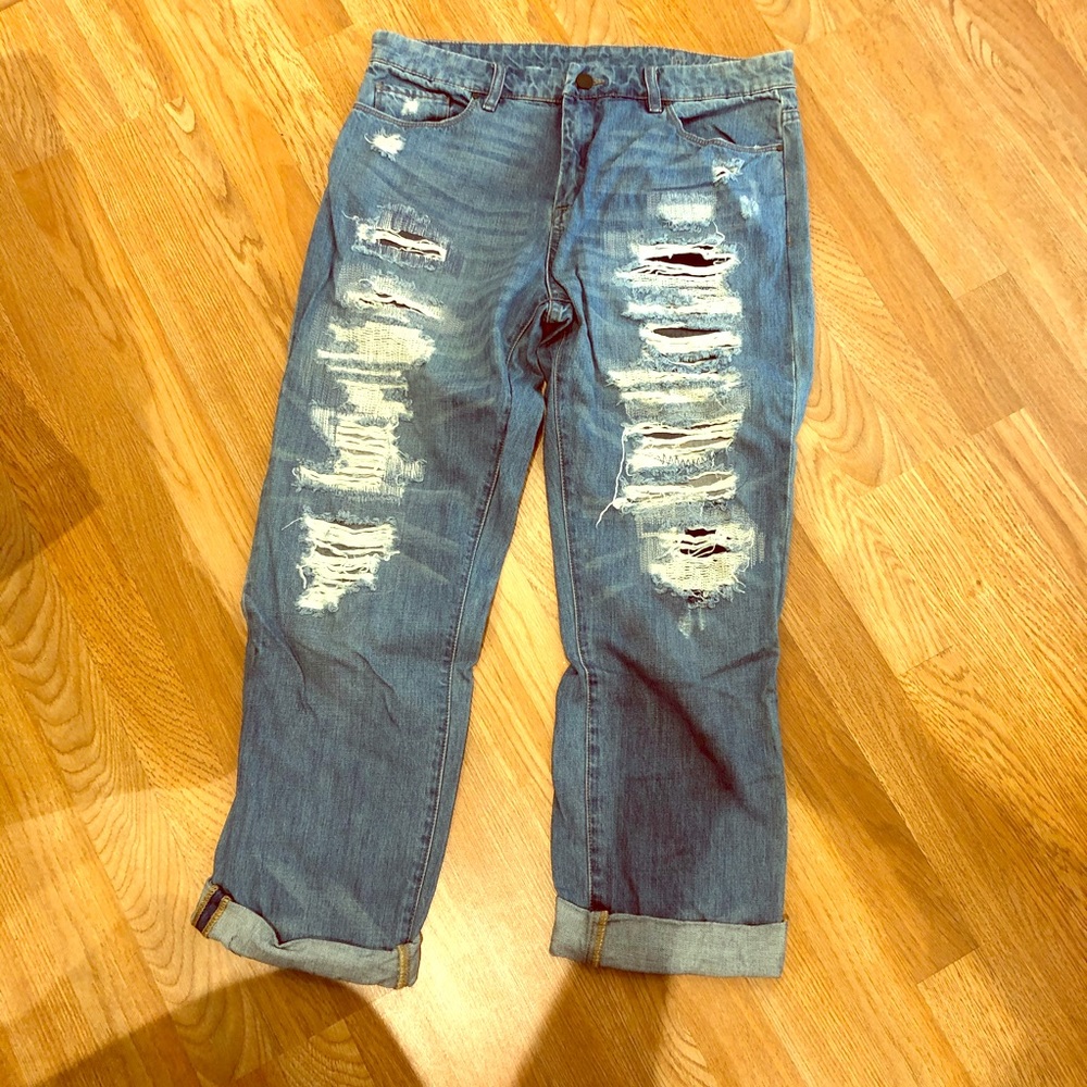Blank NYC shredded jeans, size 31